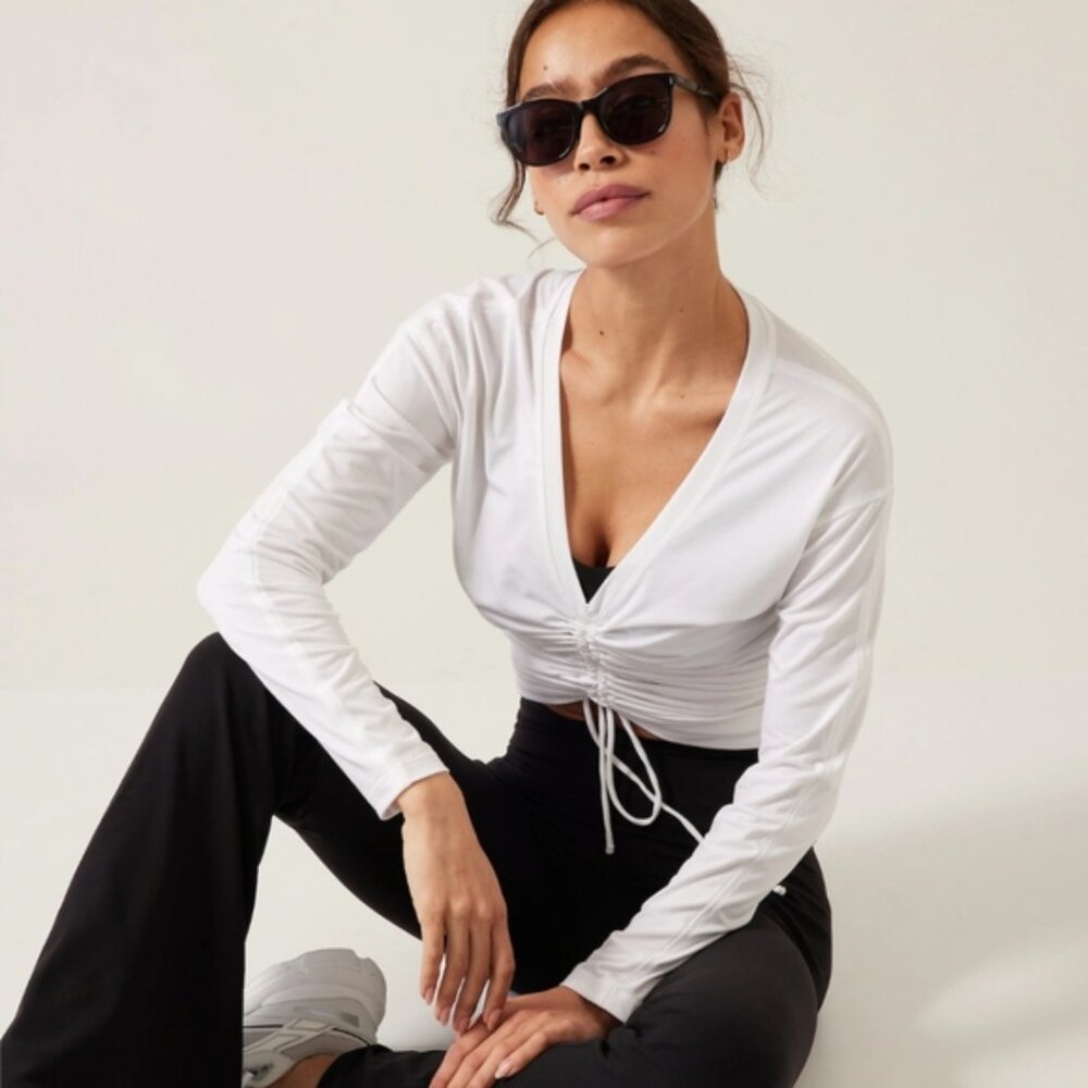 White/Cream Athleta Long Sleeve